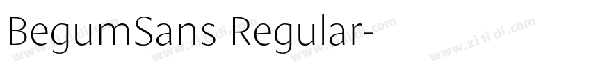 BegumSans Regular字体转换